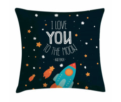 Rocket Cosmic Love Pillow Cover