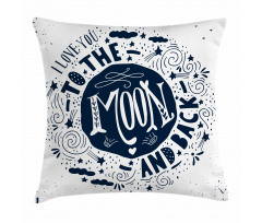 Happy Words Comet Pillow Cover