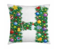 Uppercase Letter Tree Pillow Cover