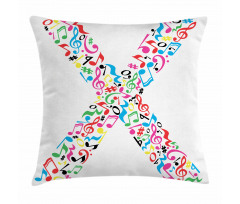 Vibrant ABC Musical X Pillow Cover