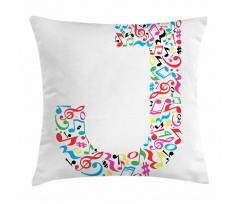 J Typography Pillow Cover
