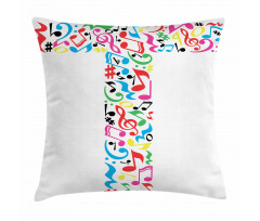 Uppercase Musical Art Pillow Cover