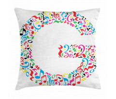 Majuscule Music Theme Pillow Cover