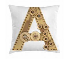 Steampunk Capital Pillow Cover