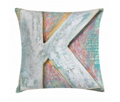 Scratched Looking K Pillow Cover