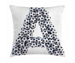 Soccer Balls Capital Pillow Cover