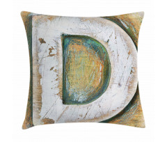 Rustic Initials Grunge Pillow Cover