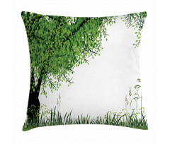 Tree Grass Summer Pillow Cover