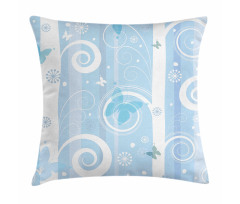 Snowflakes Butterfly Pillow Cover