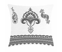 Floral Pattern Doodle Ornate Pillow Cover