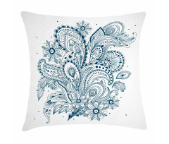 Ornate Floral Leaf Arrangement Pillow Cover