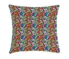 Grunge Puzzle Retro Pillow Cover