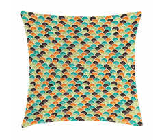 Colorful Half Circles Pillow Cover