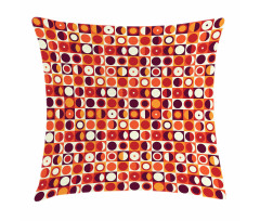 Sixties Style Ovals Pillow Cover