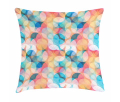 Pastel Mosaic Circles Pillow Cover