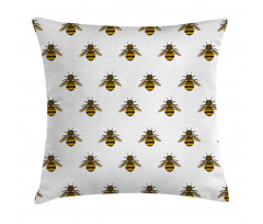 Honey Maker Insect Pattern Pillow Cover
