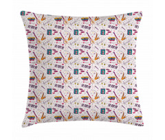 Drums Speakers Records Pillow Cover