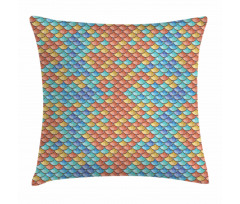 Abstract Mermaid Pattern Pillow Cover