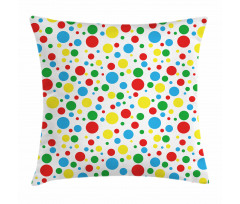 Multicolored Polka Dots Pillow Cover