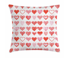 Romantic Hearts Pillow Cover