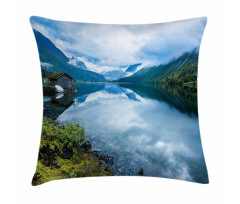 Wooden Cabins Norway Pillow Cover