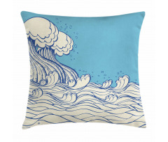 Abstract Doodle Wave Pillow Cover