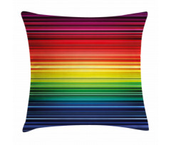 Rainbow Stripes Neon Pillow Cover