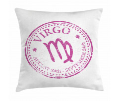 Pink Colored Horoscope Pillow Cover