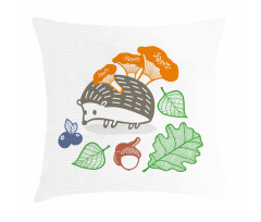 Colorful Animal Food Pillow Cover