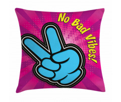 No Bad Vibes Vintage Pillow Cover