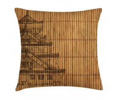 Building on Bamboo Pipes Pillow Cover