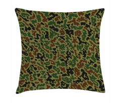 Green Forest Motif Pillow Cover
