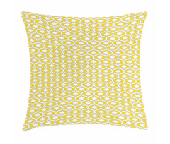 Yellow Vivid Oval Shapes Pillow Cover