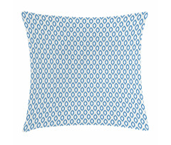 Aquatic Geometric Ovals Pillow Cover