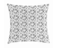 Vintage Squares Retro Pillow Cover