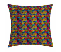 Circle Grunge Colorful Pillow Cover