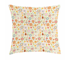 Flowers Singing Birds Pillow Cover