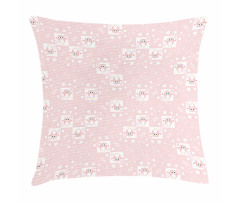 Pink Owls Birds Floral Pillow Cover