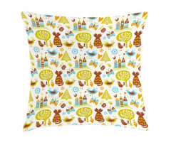 Cats Birds Butterfly Pillow Cover