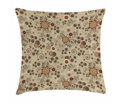 Swirls Curves and Dots Pillow Cover