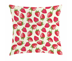 Strawberries Vivid Food Pillow Cover