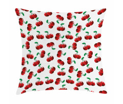 Vibrant Cherries Summer Pillow Cover