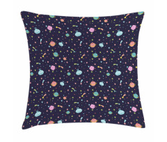 Alien Planets Asteroid Pillow Cover