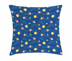 Little Cartoon Rocket Pillow Cover