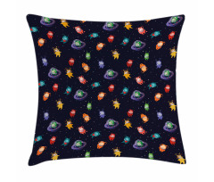 Aliens in Love Happy Pillow Cover