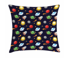Cosmos with Sun Planets Pillow Cover