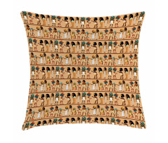 Egyptology Cartoon Pillow Cover