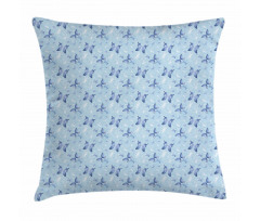 Blue Dragonflies Pillow Cover