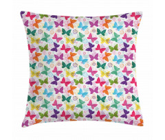 Vibrant Floral Happy Pillow Cover