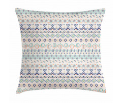 Aztec Motifs Squares Pillow Cover